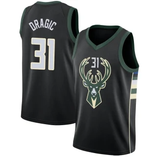 Youth Goran Dragic Milwaukee Bucks Black Swingman Jersey - Statement Edition