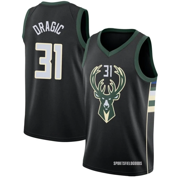 Youth Goran Dragic Milwaukee Bucks Black Swingman Jersey - Statement Edition