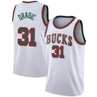 Youth Goran Dragic Milwaukee Bucks White Swingman Fashion Hardwood Classics Jersey