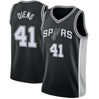Youth Gorgui Dieng San Antonio Spurs Black Swingman Jersey - Icon Edition