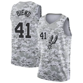 Youth Gorgui Dieng San Antonio Spurs White Swingman 2018/19 Jersey - Earned Edition