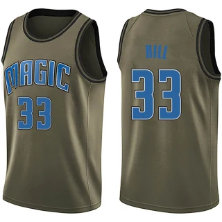 Youth Grant Hill Orlando Magic Green Swingman Salute to Service Jersey