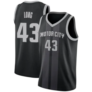 Youth Grant Long Detroit Pistons Black Swingman 2018/19 Jersey - City Edition