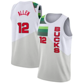 Youth Grayson Allen Milwaukee Bucks White Swingman 2018/19 Jersey - Earned Edition