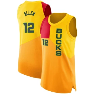 Youth Grayson Allen Milwaukee Bucks Yellow Swingman 2018/19 Jersey - City Edition