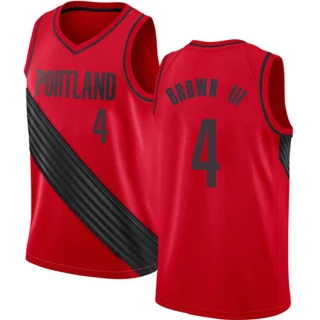 Youth Greg Brown III Portland Trail Blazers Red Swingman Jersey - Statement Edition