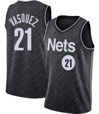 Youth Greivis Vasquez Brooklyn Nets Black Swingman 2020/21 Jersey - Earned Edition