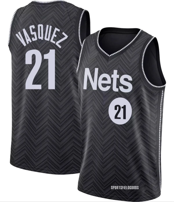 Youth Greivis Vasquez Brooklyn Nets Black Swingman 2020/21 Jersey - Earned Edition