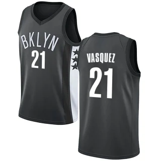Youth Greivis Vasquez Brooklyn Nets Gray Swingman Jersey - Statement Edition