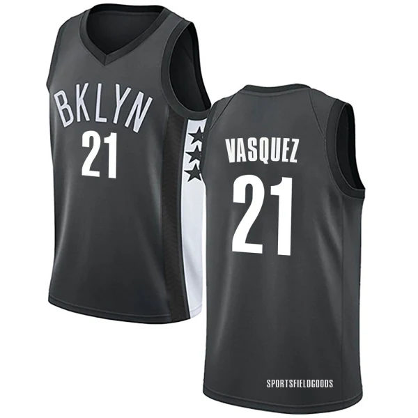Youth Greivis Vasquez Brooklyn Nets Gray Swingman Jersey - Statement Edition