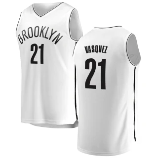 Youth Greivis Vasquez Brooklyn Nets White Fast Break Jersey - Association Edition