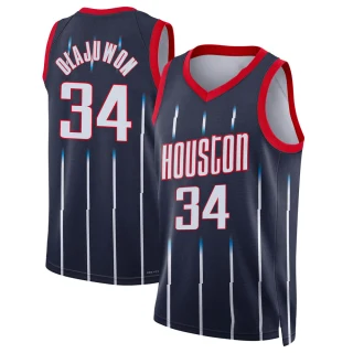 Youth Hakeem Olajuwon Houston Rockets Navy Swingman 2021/22 City Edition Jersey