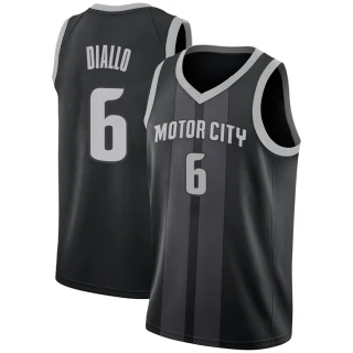 Youth Hamidou Diallo Detroit Pistons Black Swingman 2018/19 Jersey - City Edition