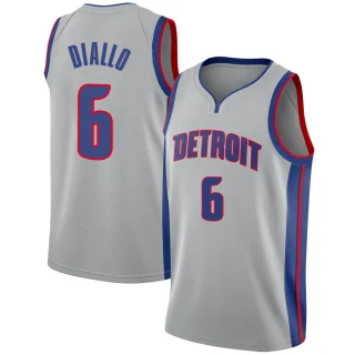 Youth Hamidou Diallo Detroit Pistons Swingman Silver Jersey - Statement Edition