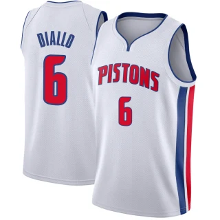 Youth Hamidou Diallo Detroit Pistons White Swingman Jersey - Association Edition