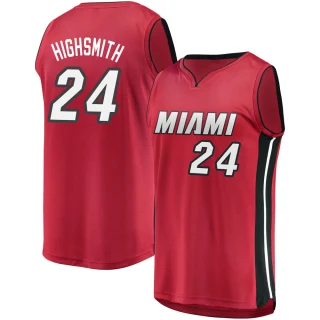 Youth Haywood Highsmith Miami Heat Red Fast Break Jersey - Statement Edition