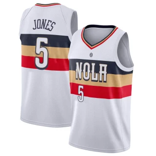 Youth Herbert Jones New Orleans Pelicans White Swingman 2018/19 Jersey - Earned Edition