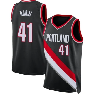 Youth Ibou Badji Portland Trail Blazers Black Swingman 2021/22 Diamond Icon Edition Jersey