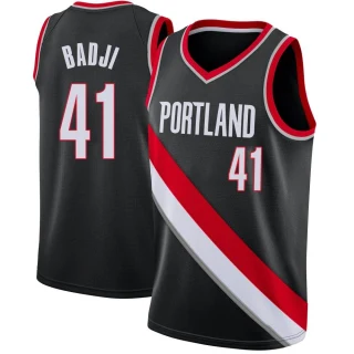 Youth Ibou Badji Portland Trail Blazers Black Swingman Jersey - Icon Edition