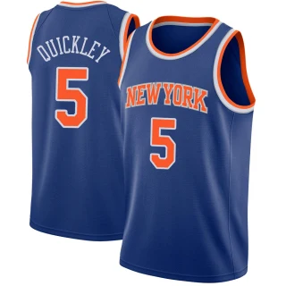 Youth Immanuel Quickley New York Knicks Blue Swingman Jersey - Icon Edition