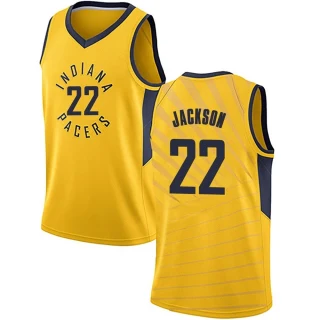 Youth Isaiah Jackson Indiana Pacers Gold Swingman Jersey - Statement Edition