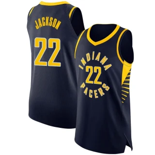 Youth Isaiah Jackson Indiana Pacers Navy Authentic Jersey - Icon Edition