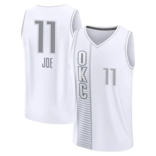 Youth Isaiah Joe Oklahoma City Thunder White Fast Break 2021/22 Replica City Edition Jersey