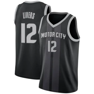 Youth Isaiah Livers Detroit Pistons Black Swingman 2018/19 Jersey - City Edition