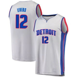 Youth Isaiah Livers Detroit Pistons Gray Fast Break Alternate Jersey - Statement Edition