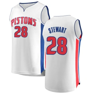 Youth Isaiah Stewart Detroit Pistons White Fast Break Jersey - Association Edition