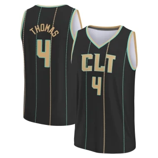 Youth Isaiah Thomas Charlotte Hornets Black Fast Break 2022/23 City Edition Jersey