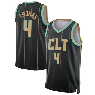 Youth Isaiah Thomas Charlotte Hornets Black Swingman Jordan Brand 2022/23 City Edition Jersey