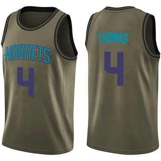 Youth Isaiah Thomas Charlotte Hornets Green Swingman Salute to Service Jersey