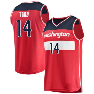 Youth Isaiah Todd Washington Wizards Red Fast Break Jersey - Icon Edition