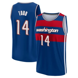 Youth Isaiah Todd Washington Wizards Royal Fast Break 2021/22 Replica City Edition Jersey