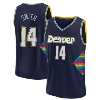 Youth Ish Smith Denver Nuggets Navy Fast Break 2021/22 Replica City Edition Jersey