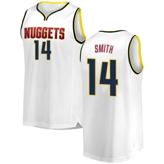 Youth Ish Smith Denver Nuggets White Fast Break 2018/19 Jersey - Association Edition
