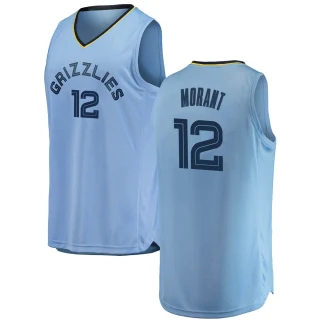 Youth Ja Morant Memphis Grizzlies Light Blue Swingman 2018/19 Jersey - Statement Edition