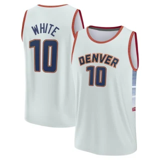Youth Jack White Denver Nuggets White Fast Break Silver 2022/23 City Edition Jersey