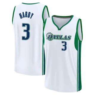 Youth Jaden Hardy Dallas Mavericks White Fast Break 2021/22 Replica City Edition Jersey