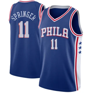 Youth Jaden Springer Philadelphia 76ers Blue Swingman Jersey - Icon Edition