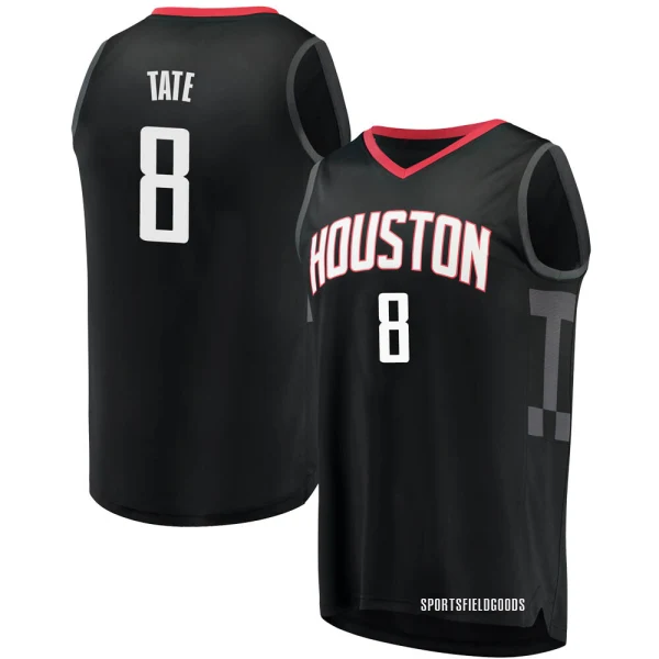 Youth Jae'Sean Tate Houston Rockets Black Fast Break Jersey - Statement Edition