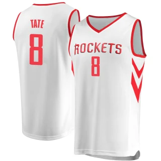 Youth Jae'Sean Tate Houston Rockets White Fast Break Jersey - Association Edition