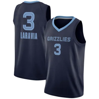 Youth Jake LaRavia Memphis Grizzlies Navy Swingman 2020/21 Jersey - Icon Edition