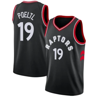 Youth Jakob Poeltl Toronto Raptors Black Swingman Jersey - Statement Edition