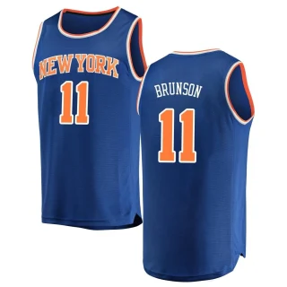 Youth Jalen Brunson New York Knicks Blue Fast Break Jersey - Icon Edition