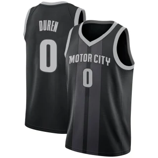 Youth Jalen Duren Detroit Pistons Black Swingman 2018/19 Jersey - City Edition