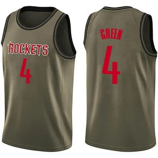 Youth Jalen Green Houston Rockets Green Swingman Salute to Service Jersey