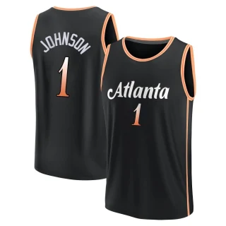 Youth Jalen Johnson Atlanta Hawks Black Fast Break 2022/23 City Edition Jersey