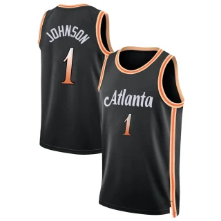 Youth Jalen Johnson Atlanta Hawks Black Swingman 2022/23 City Edition Jersey